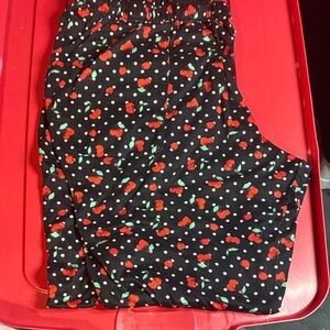 Cherry Print Bottoms for large women 3x